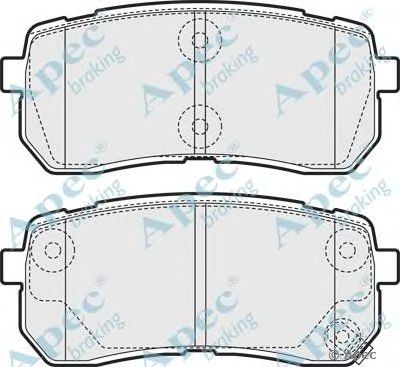 APEC BRAKING pad1581 -  Комплект тормозных колодок, дисковый тормоз